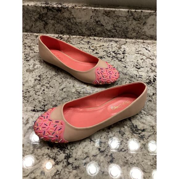 Shoe Bakery Strawberry sprinkle Jimmy Flats ballet retro unique girlie shoes 7 - Picture 9 of 10